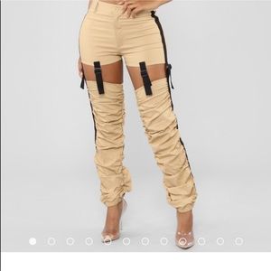 Cargo cutout pants